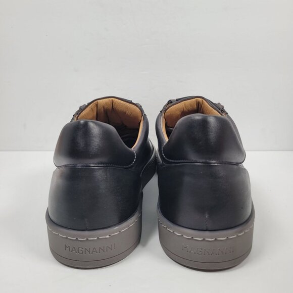 Magnanni Caitin Lo Moka Men's Black Leather Casual Sneakers 21409 US Size 10.5M - Picture 4 of 8